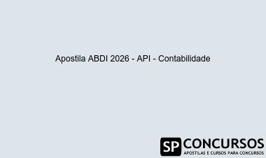 Apostila ABDI 2026 - API - Contabilidade