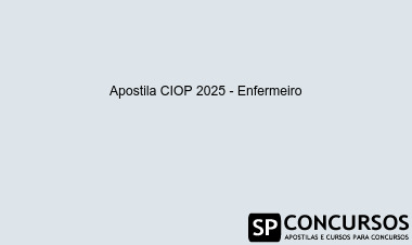 Apostila CIOP 2025 - Enfermeiro