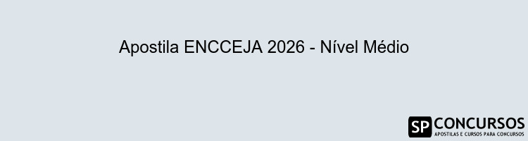 Apostila ENCCEJA 2026 - Nível Médio