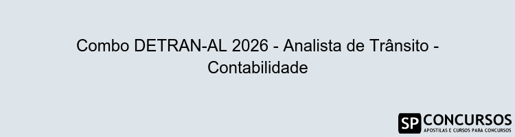 Combo DETRAN-AL 2026 - Analista de Trânsito - Contabilidade