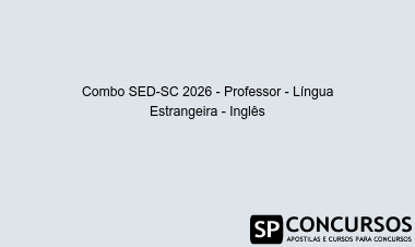 Combo SED-SC 2026 - Professor - Língua Estrangeira - Inglês